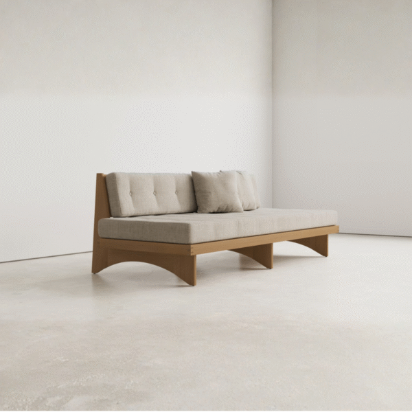 1 WoodBee Craft "The Horizon Arches" Premium Mid Century Modern Daybed Sofa