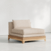 1 WoodBee Craft "The Solstice" Premium Armless Upholstered Accent Chair