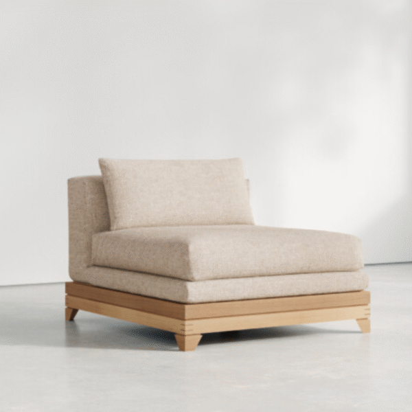 1 WoodBee Craft "The Solstice" Premium Armless Upholstered Accent Chair