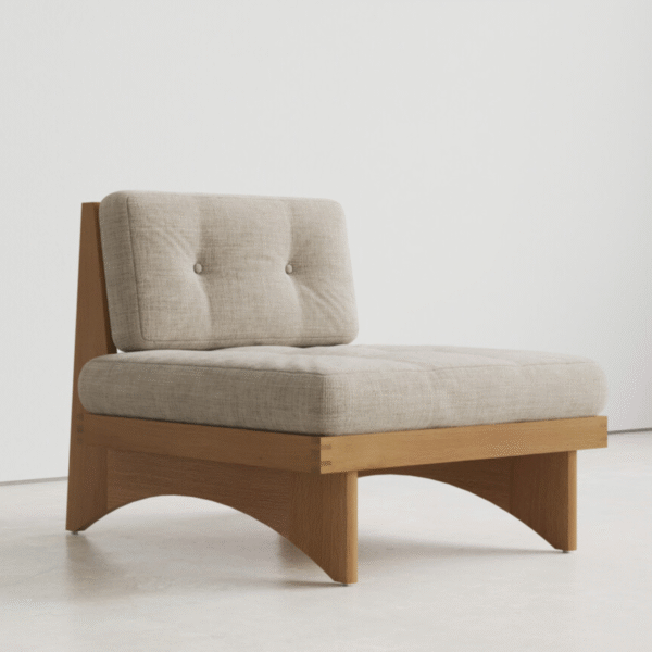 1 WoodBee Craft "The Kenshō" Premium Modern Minimalist Japandi Lounge Chair