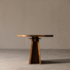 1 WoodBee Crafts Solid Wood Dining Table with Modern Pedestal Base