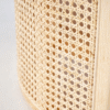 WoodBee Craft Round Wood Coffee Table with Rattan Storage
