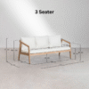 10 WoodBee Craft "The Solace Tandem" Premium Modern Minimalist Wood Loveseat