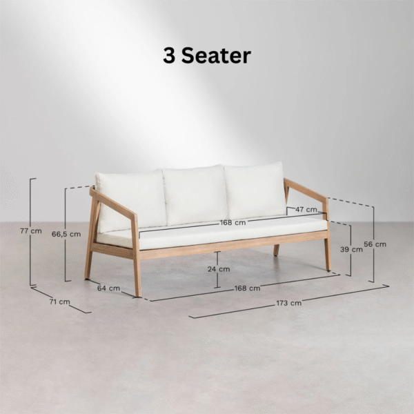 10 WoodBee Craft "The Solace Tandem" Premium Modern Minimalist Wood Loveseat