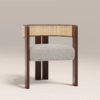 2 Woodbee Craft Solid Wood Dining Chair with Cane Back | Modern Luxury