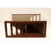 WoodBee Craft Nautilus Wave Coffee Table with Glass Top