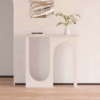 WoodBee Craft "The Eclipse" Black Asymmetrical Console Table