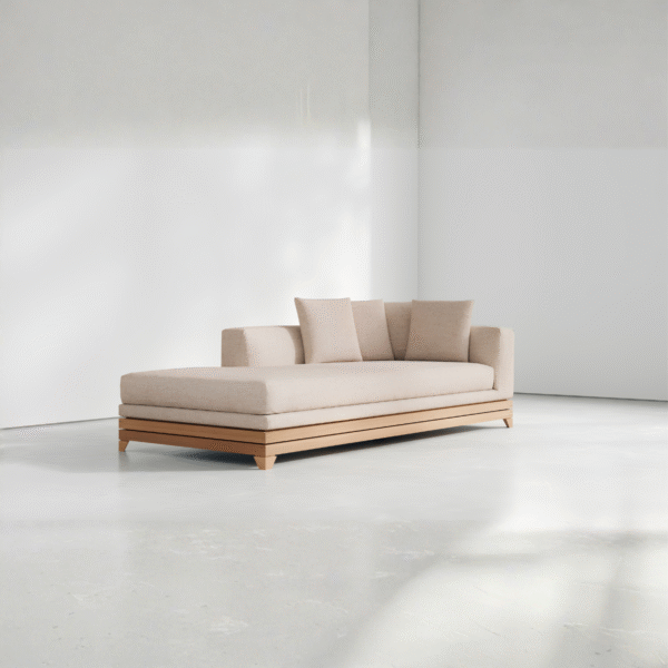 WoodBee Craft "The Nordic Haven" Premium Modern Minimalist Chaise Lounge