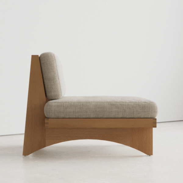 2 WoodBee Craft "The Kenshō" Premium Modern Minimalist Japandi Lounge Chair