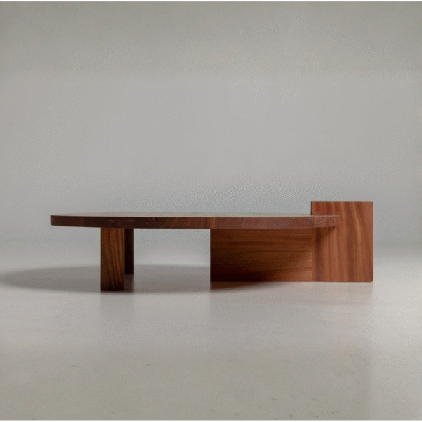 2 WoodBee Craft Modern Wood Coffee Table with Geometric Base