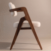 2 Woodbee Craft Mid Century Modern Dining Chair with Wood Arms