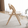 2 Woodbee Craft Solid Wood Dining Chair with Cane Seat | Japandi Style