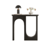 WoodBee Craft "The Eclipse" Black Asymmetrical Console Table