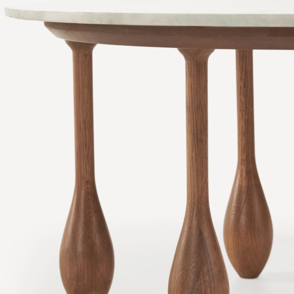 3 WoodBee Craft "The Droplet" Premium Round Wooden Center Table