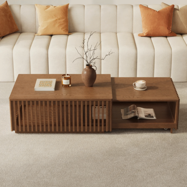 3 WoodBee Craft "The Helix Nest" Premium Extendable Wooden Coffee Table