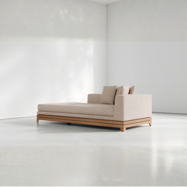 WoodBee Craft "The Nordic Haven" Premium Modern Minimalist Chaise Lounge
