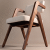 3 Woodbee Craft Mid Century Modern Dining Chair with Wood Arms