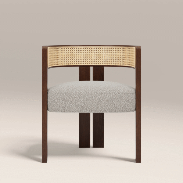 3 Woodbee Craft Solid Wood Dining Chair with Cane Back | Modern Luxury