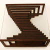 WoodBee Craft Nautilus Wave Coffee Table with Glass Top