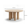4 WoodBee Craft Round Wood Dining Table with Column Legs