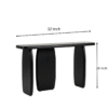 4 WoodBee Craft Black Wood Console Table with Modern Architectural Base