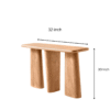 WoodBee Craft Solid Wood Console Table with Modern Pillar Base