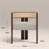 4 Woodbee Craft Solid Wood Dining Chair with Cane Back | Modern Luxury