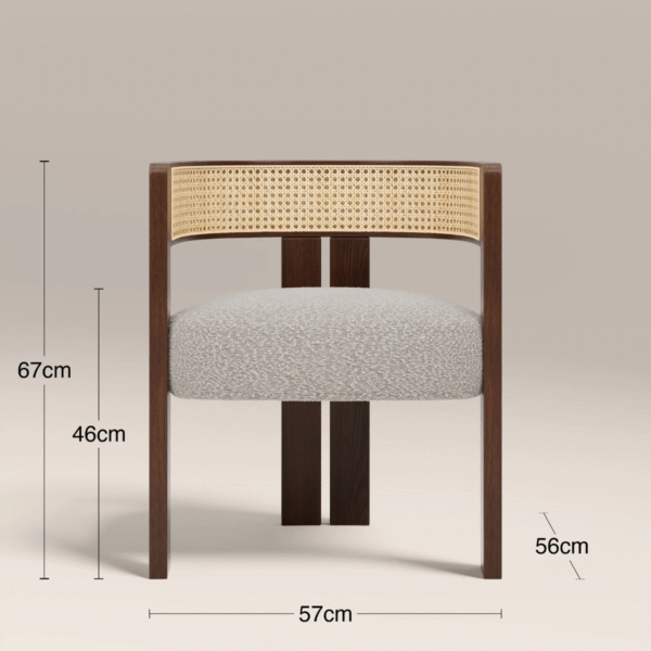4 Woodbee Craft Solid Wood Dining Chair with Cane Back | Modern Luxury