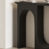 WoodBee Craft "The Eclipse" Black Asymmetrical Console Table