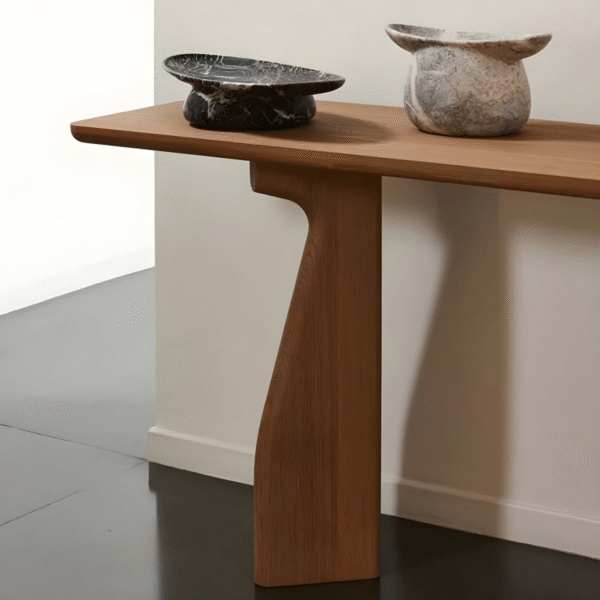 WoodBee Craft "The Silhouette" Premium Minimalist Wooden Console Table