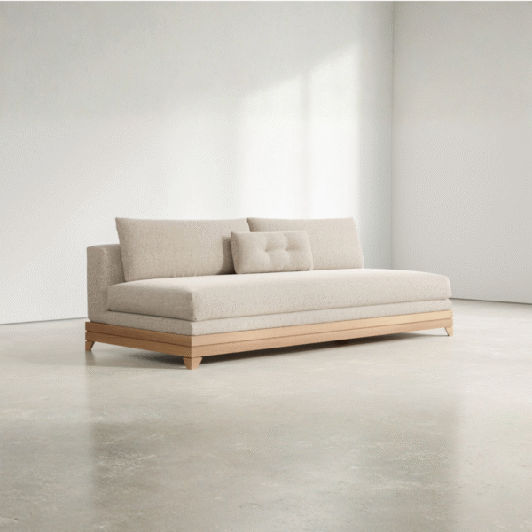 WoodBee Craft "The Haven Lounge" Premium Minimalist Low Profile Daybed Sofa