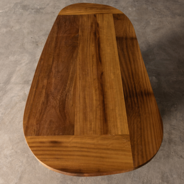5 WoodBee Crafts Solid Wood Dining Table with Modern Pedestal Base