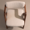 5 Woodbee Craft Mid Century Modern Dining Chair with Wood Arms