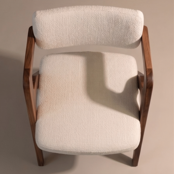 5 Woodbee Craft Mid Century Modern Dining Chair with Wood Arms