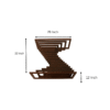 WoodBee Craft Nautilus Wave Coffee Table with Glass Top