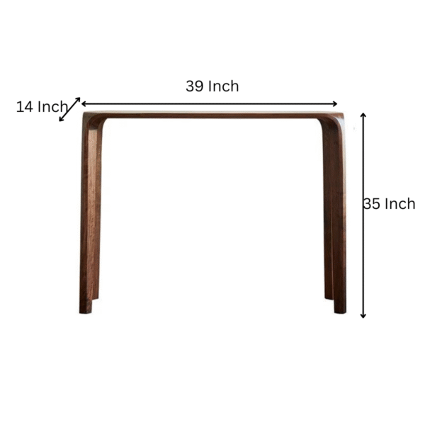5 WoodBee Craft "The Meridian Curve" Slim Solid Wood Console Table