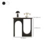 WoodBee Craft "The Eclipse" Black Asymmetrical Console Table