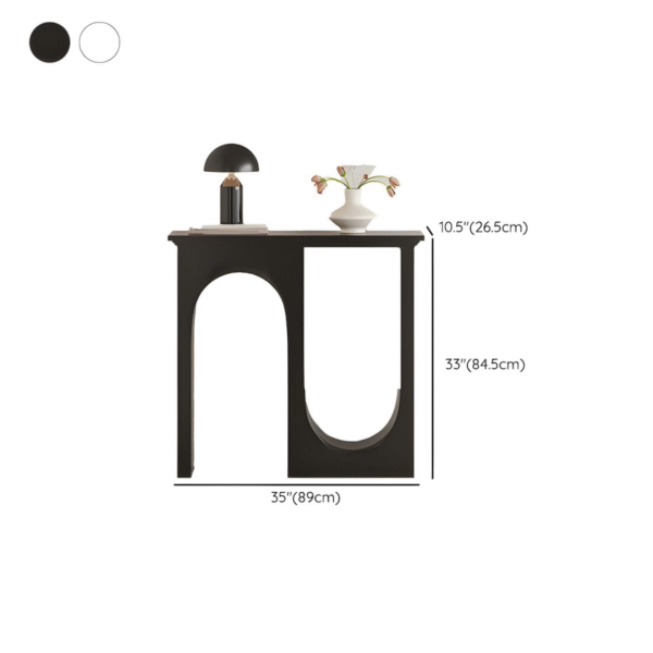 WoodBee Craft "The Eclipse" Black Asymmetrical Console Table