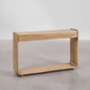 5 WoodBee Craft "The Infinity Loop" Premium Waterfall Wood Console Table