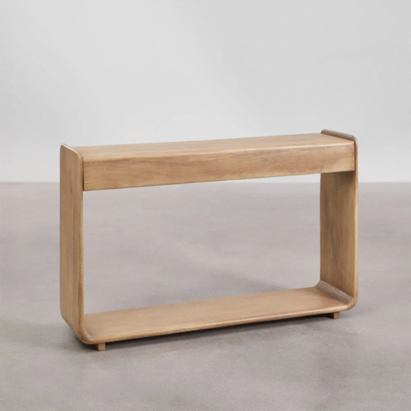 5 WoodBee Craft "The Infinity Loop" Premium Waterfall Wood Console Table