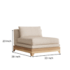 5 WoodBee Craft "The Solstice" Premium Armless Upholstered Accent Chair
