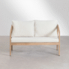5 WoodBee Craft "The Solace Tandem" Premium Modern Minimalist Wood Loveseat