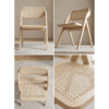 6 Woodbee Craft Solid Wood Dining Chair with Cane Seat | Japandi Style