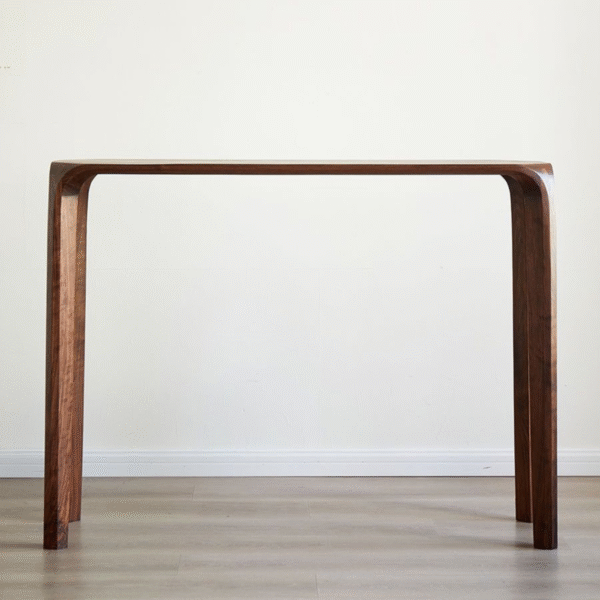 6 WoodBee Craft "The Meridian Curve" Slim Solid Wood Console Table