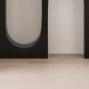 WoodBee Craft "The Eclipse" Black Asymmetrical Console Table