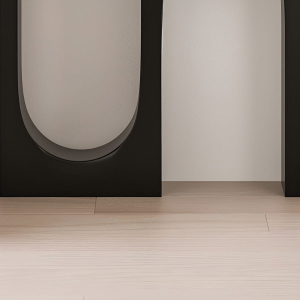 WoodBee Craft "The Eclipse" Black Asymmetrical Console Table
