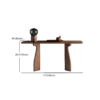 WoodBee Craft "The Silhouette" Premium Minimalist Wooden Console Table
