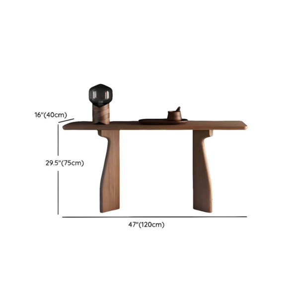 WoodBee Craft "The Silhouette" Premium Minimalist Wooden Console Table