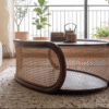6 WoodBee Craft "The Aura Oval" Premium Oval Rattan Coffee Table