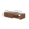 6 WoodBee Craft "The Helix Nest" Premium Extendable Wooden Coffee Table